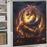 Mythical Fire Dragon Shower Curtain