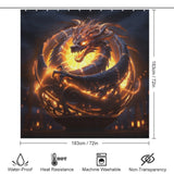 Mythical Fire Dragon Shower Curtain