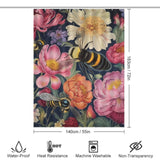 Nature-inspired Bumble Bee Shower Curtain