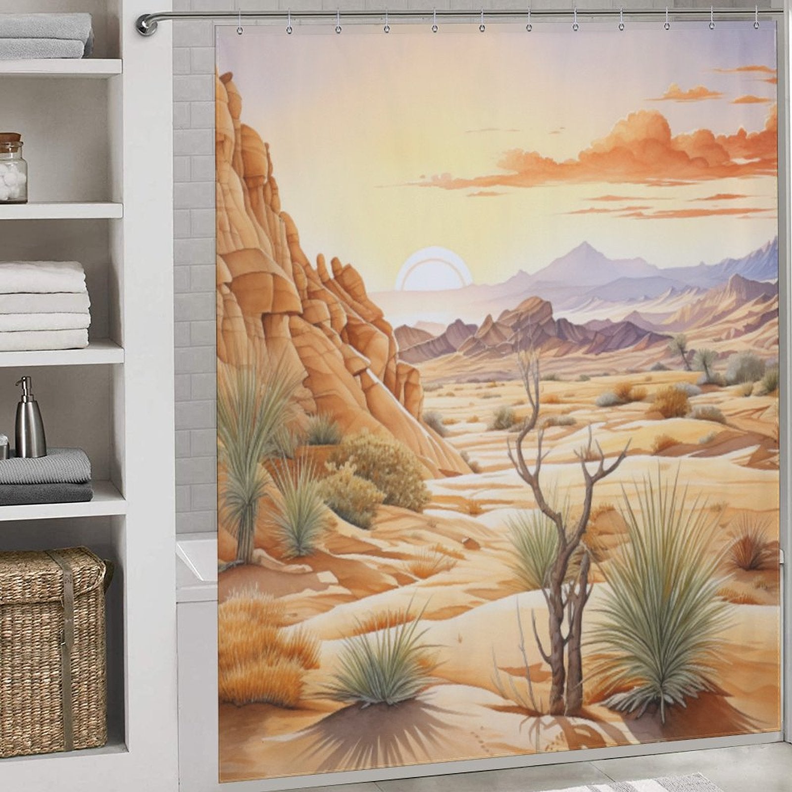 Nature-inspired Desert Shower Curtain