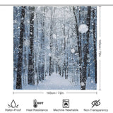 Nature-inspired Woods in Winter Shower Curtain