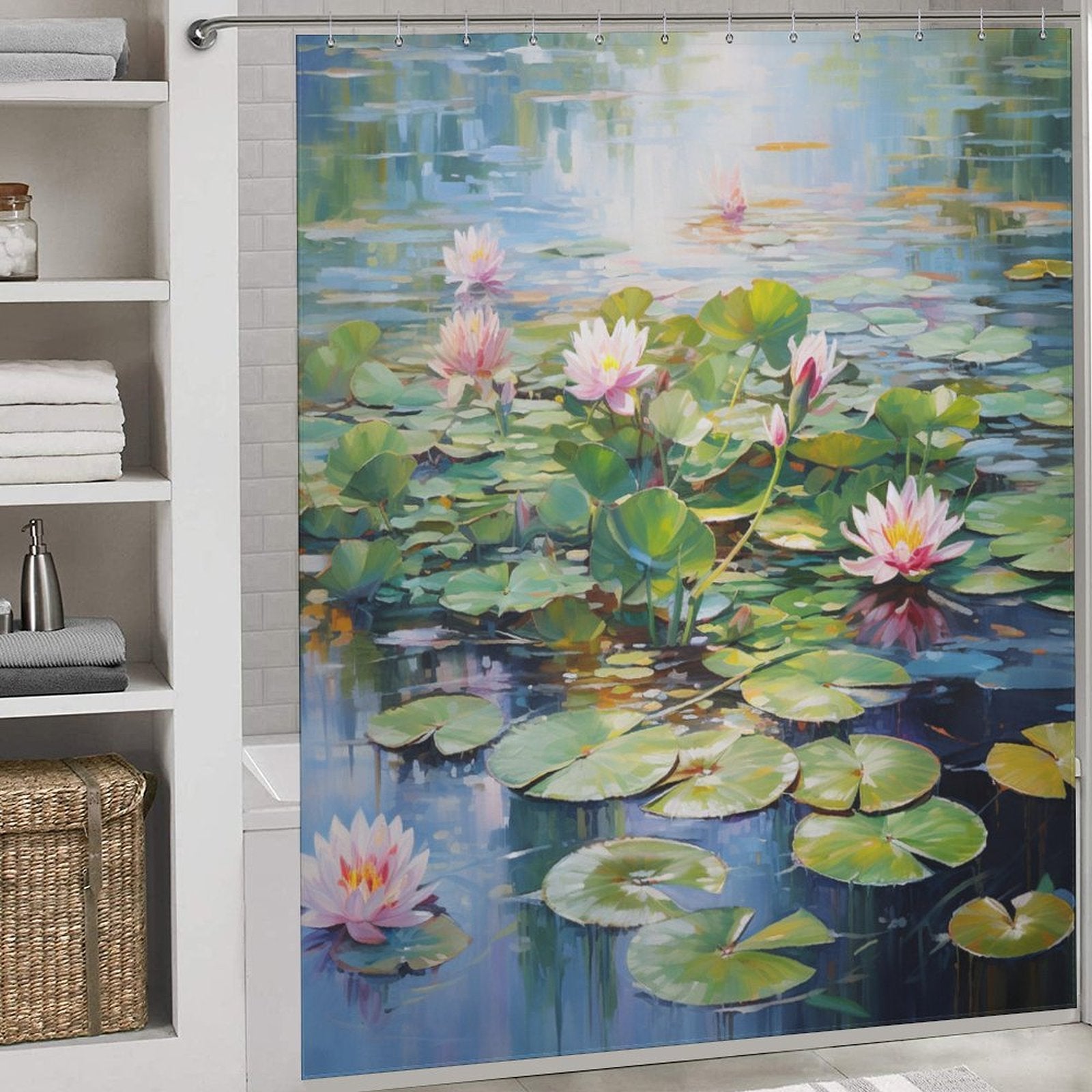 Nature Pond Lily Shower Curtain
