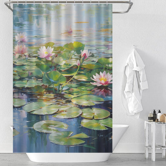 Nature Pond Lily Shower Curtain