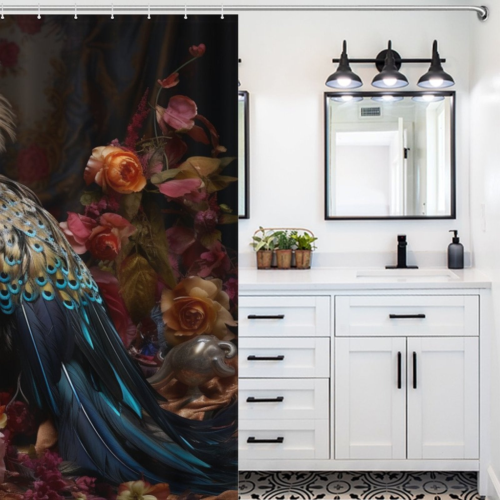 Nature's Artistry Peacock Shower Curtain