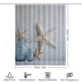 Nautical Elegance Starfish Shower Curtain