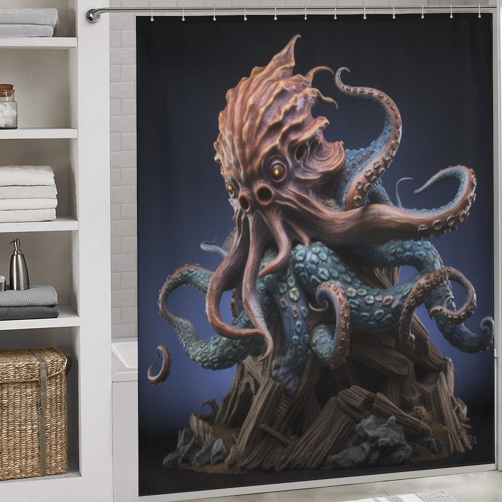 Nautical Kraken Shower Curtain