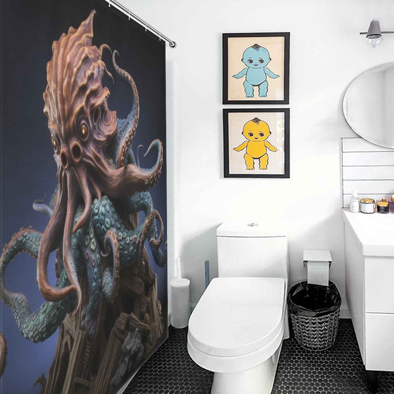 Nautical Kraken Shower Curtain