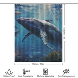 Nautical Serenity Whale Shower Curtain