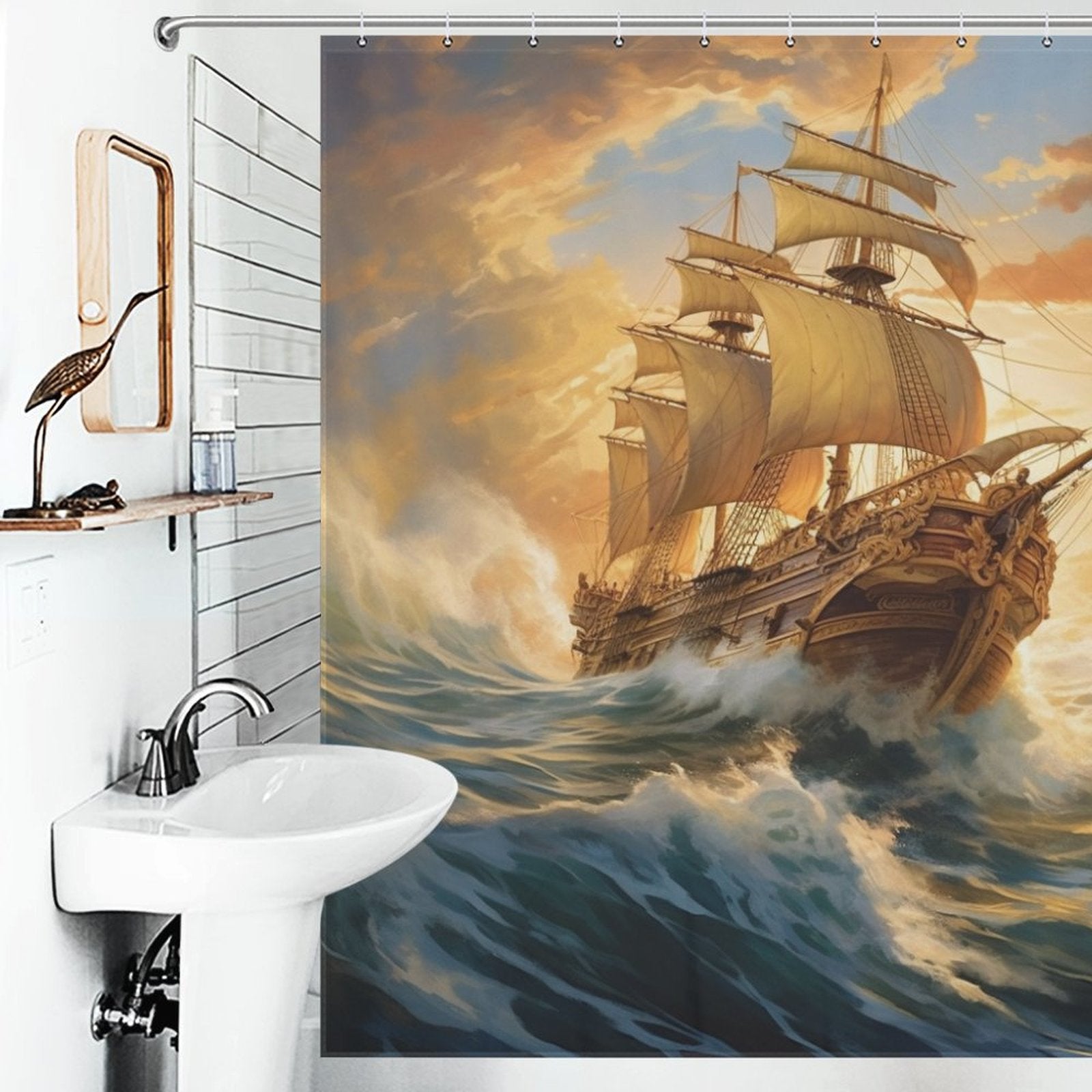 Nautical Ship Shower Curtain