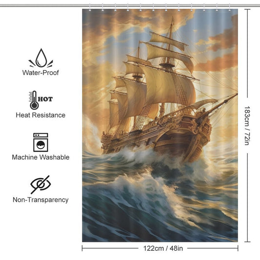 Nautical Ship Shower Curtain