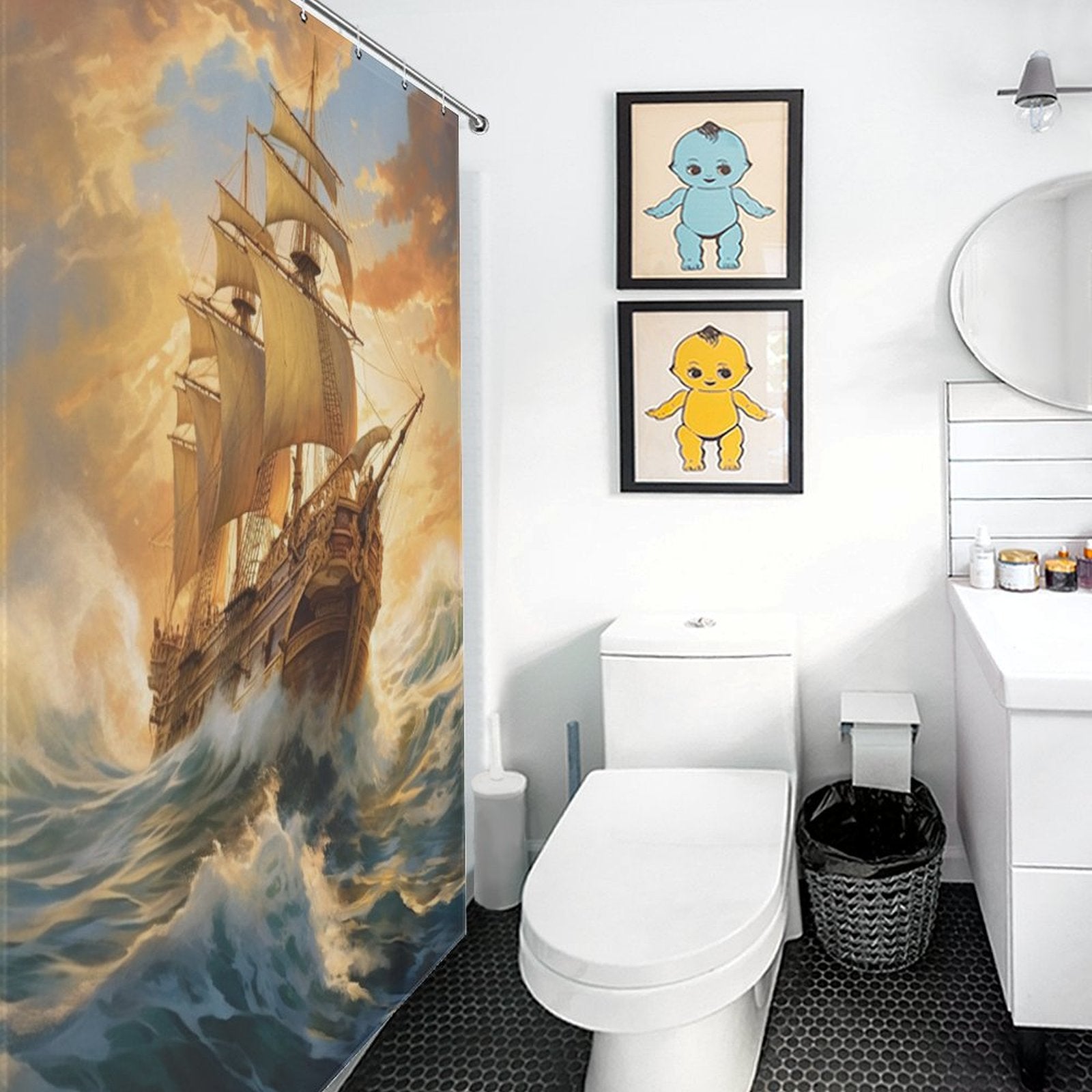 Nautical Ship Shower Curtain