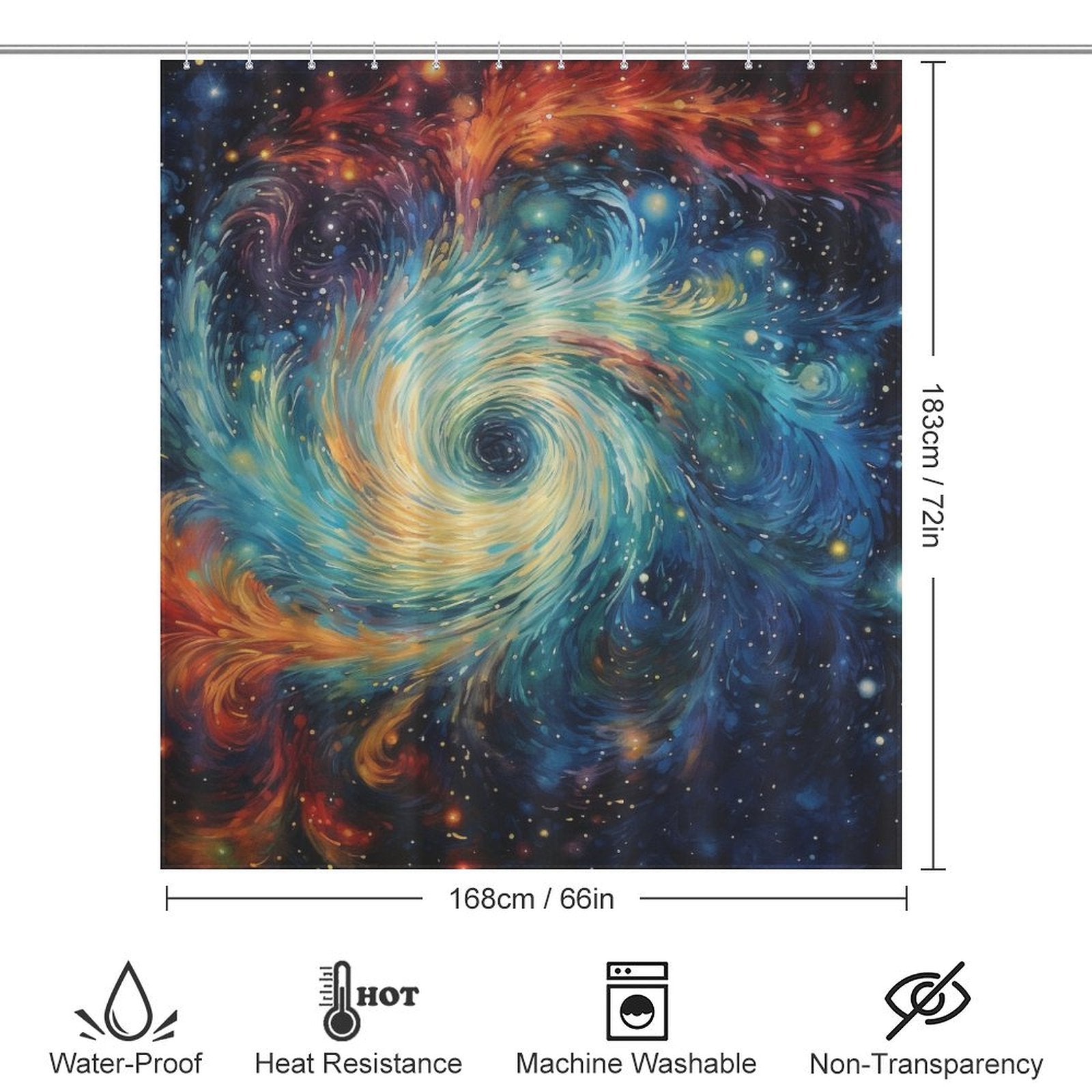 Nebula Space Shower Curtain