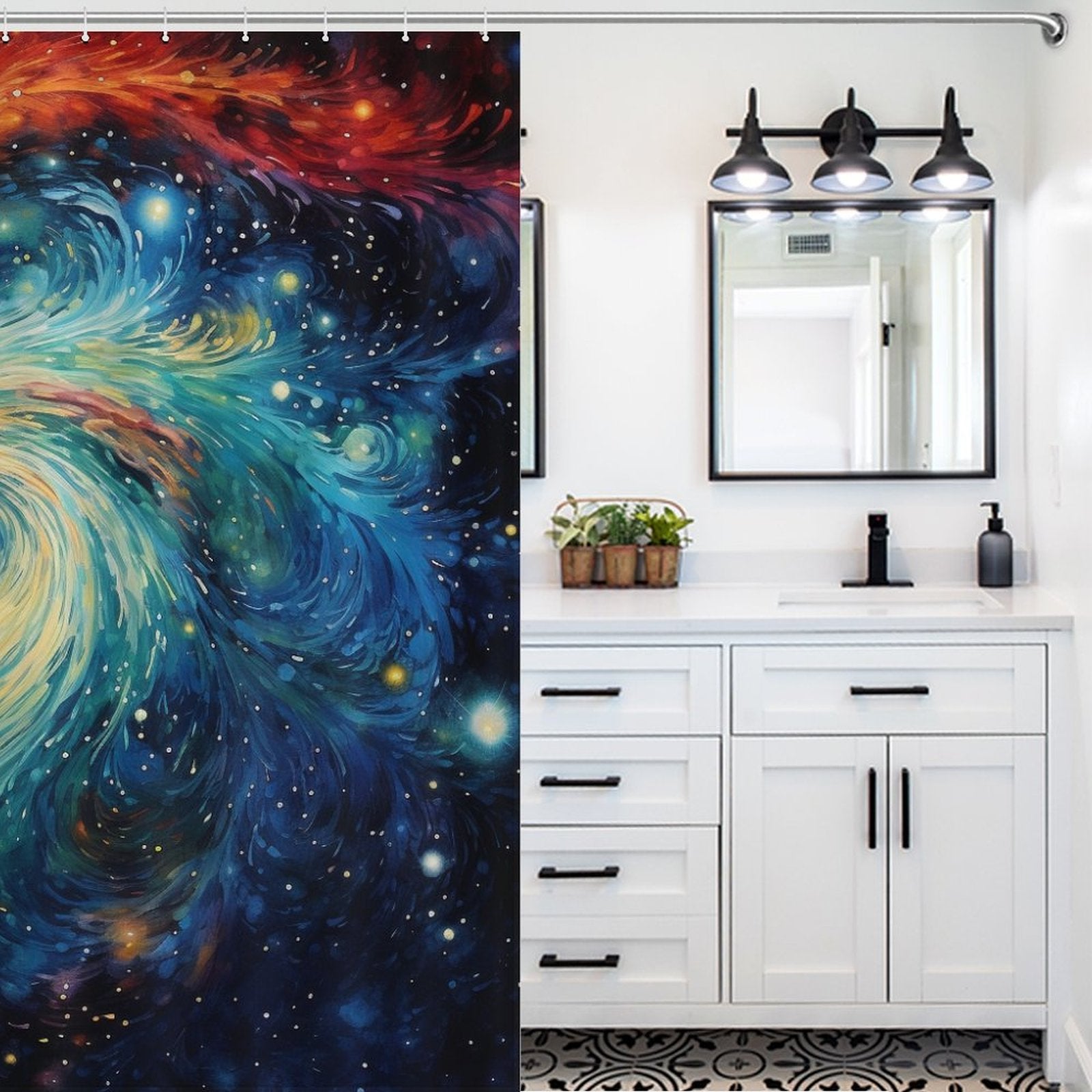 Nebula Space Shower Curtain