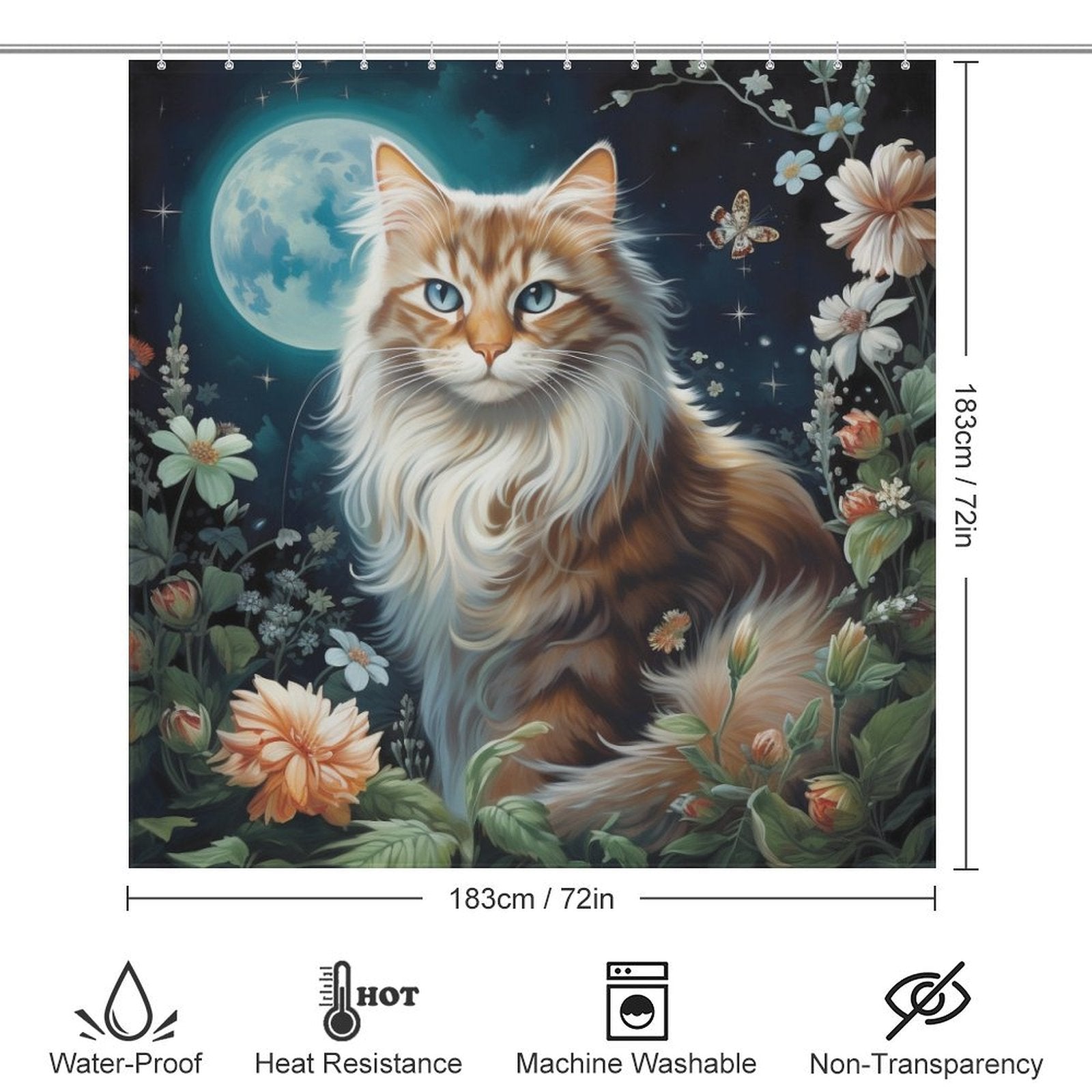 Noble Comely Cat Shower Curtain