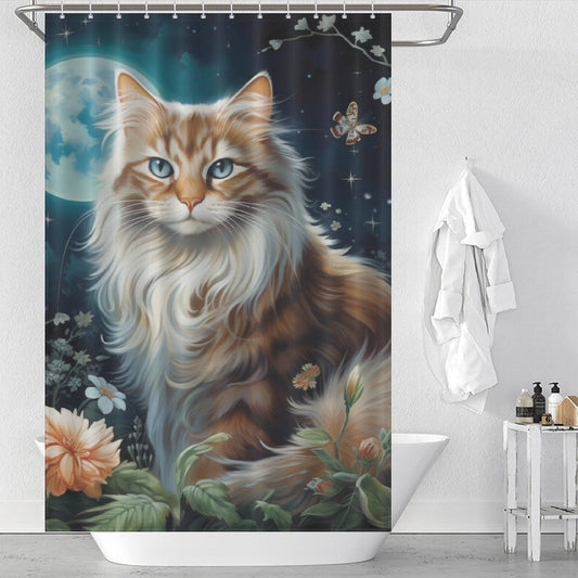 Noble Comely Cat Shower Curtain