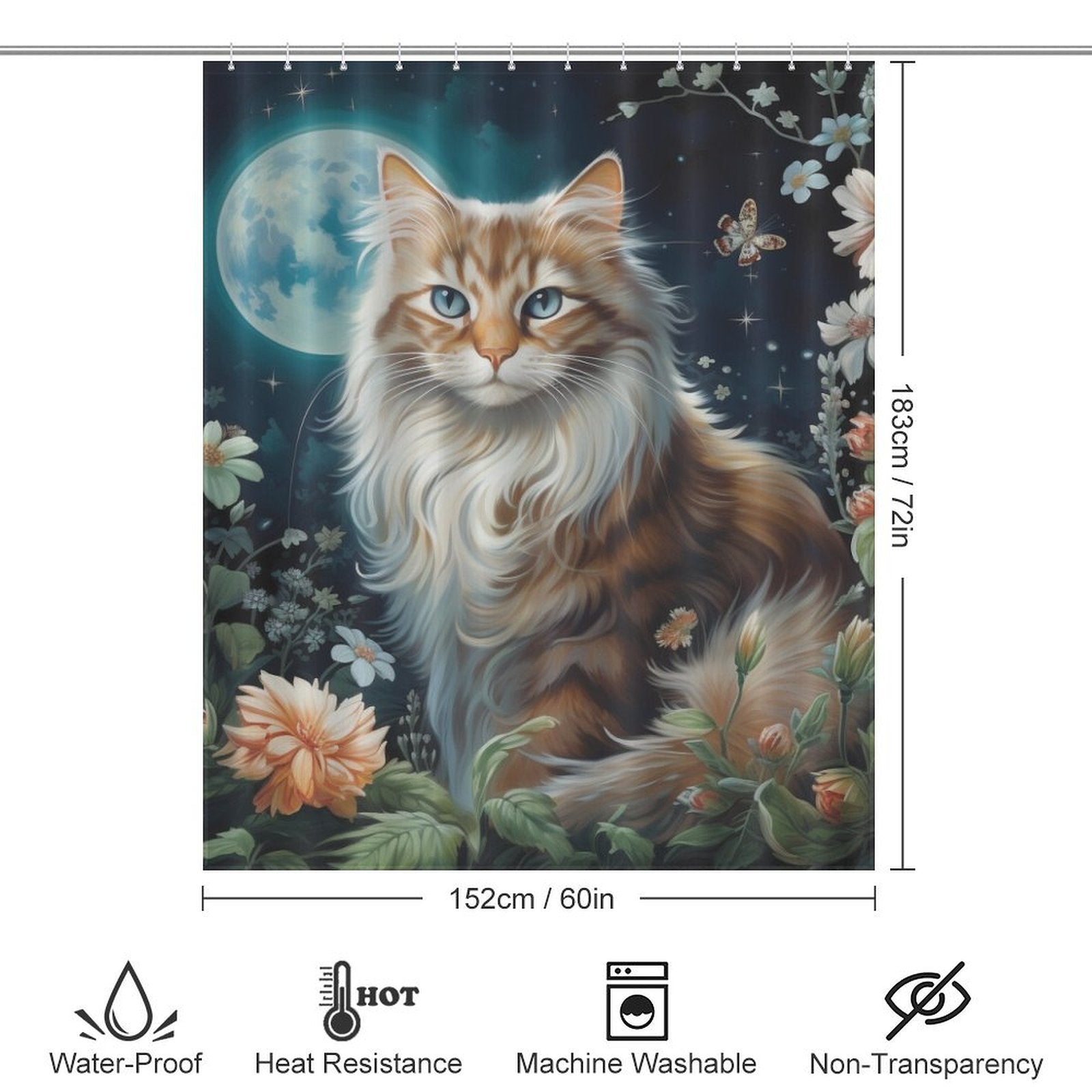 Noble Comely Cat Shower Curtain