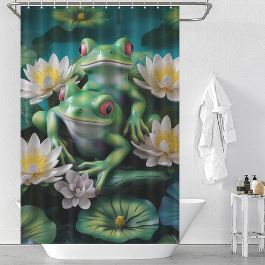 Oasis Frog Shower Curtain