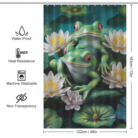 Oasis Frog Shower Curtain