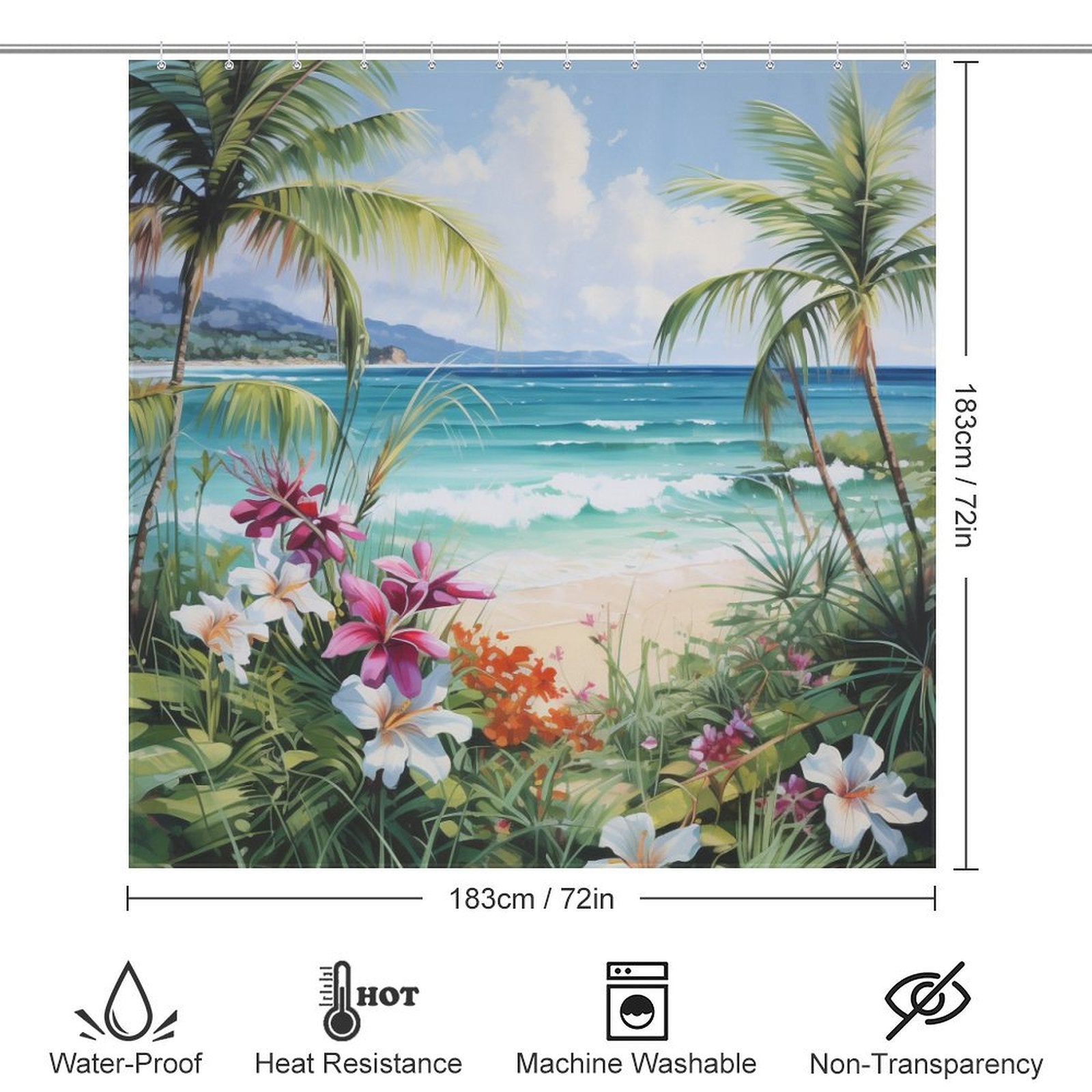 Oasis Tropical Shower Curtain