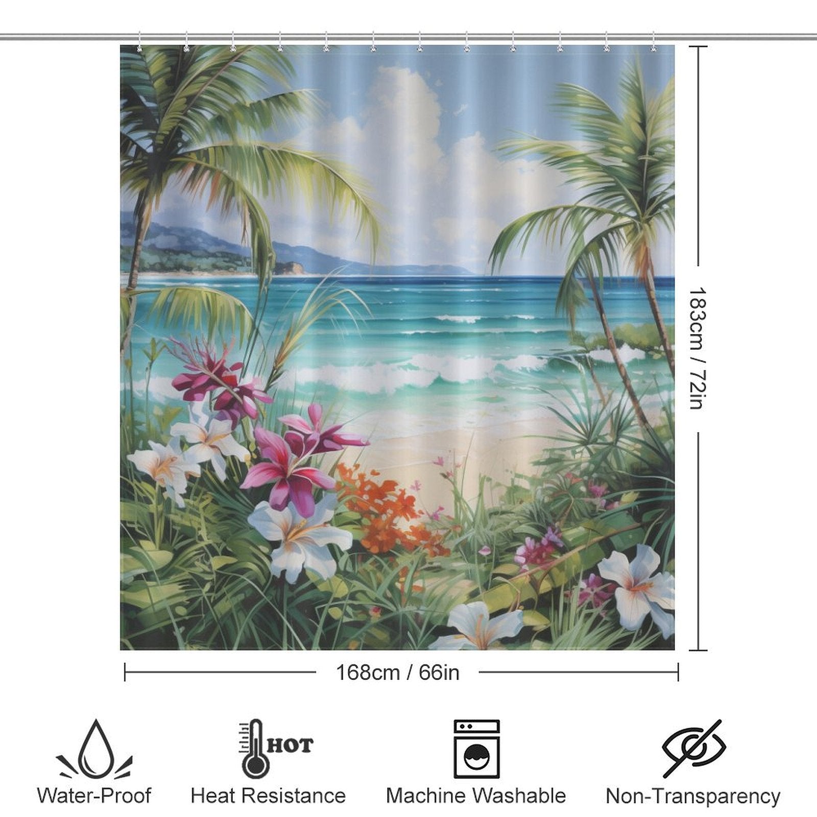 Oasis Tropical Shower Curtain