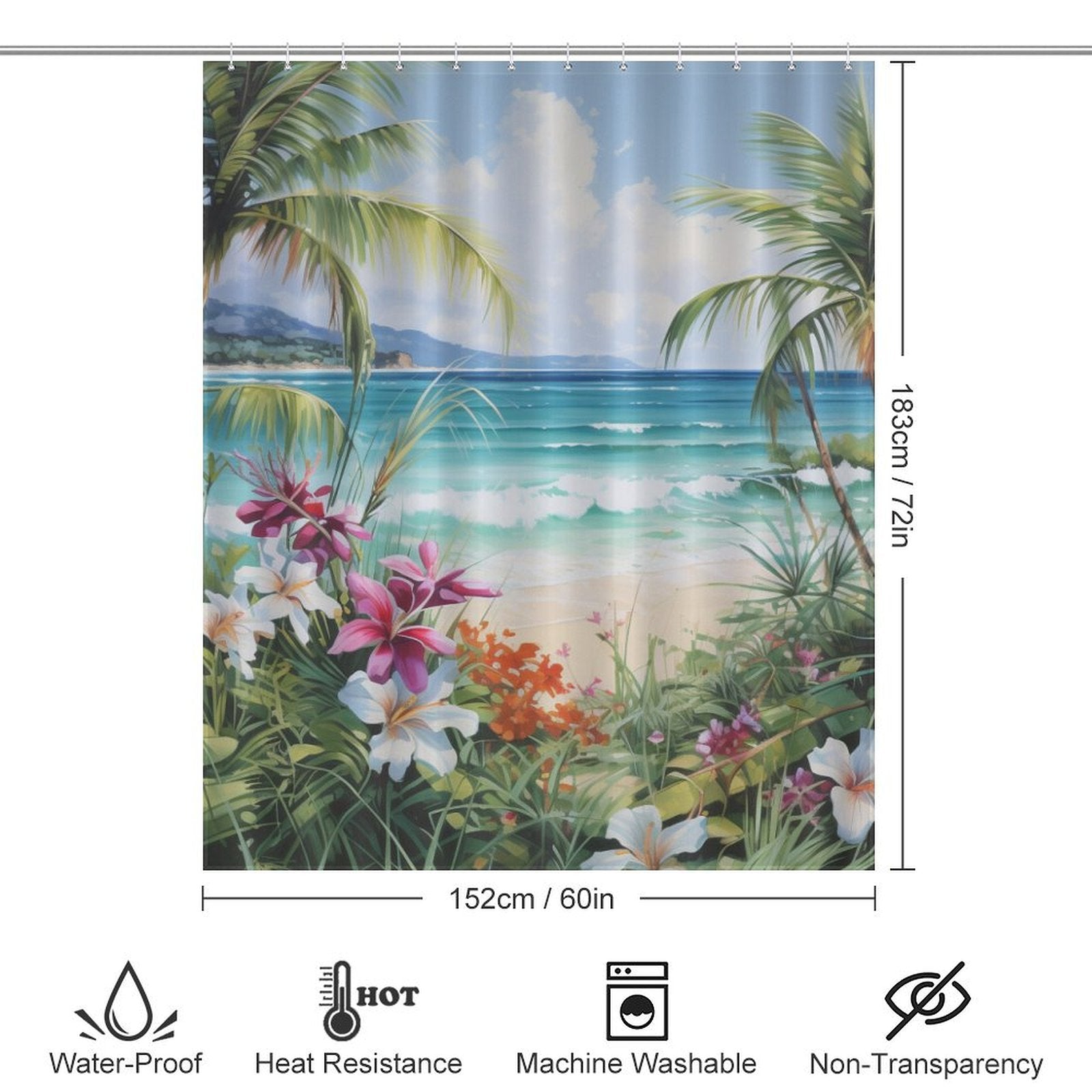 Oasis Tropical Shower Curtain