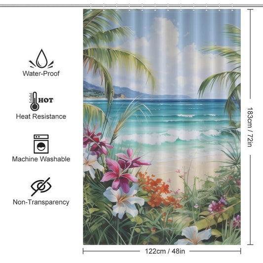 Oasis Tropical Shower Curtain