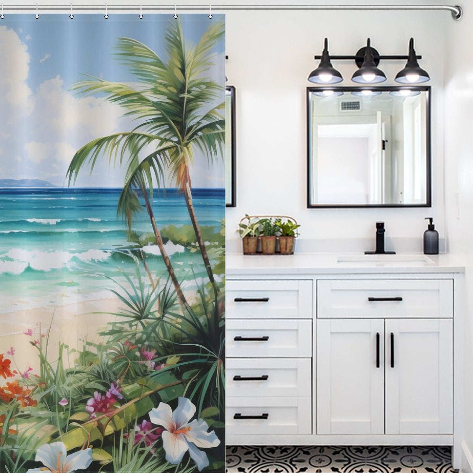 Oasis Tropical Shower Curtain