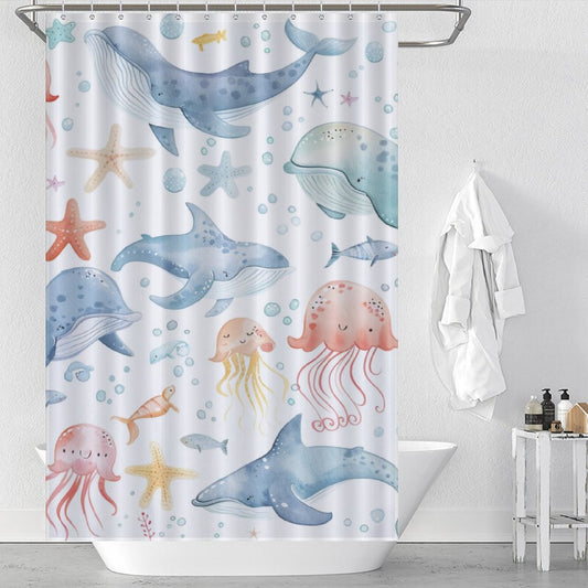 Ocean Cute Shower Curtain for Kids