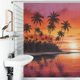 Ocean Dip Tropical Sunset Shower Curtain