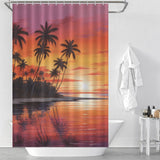 Ocean Dip Tropical Sunset Shower Curtain