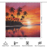 Ocean Dip Tropical Sunset Shower Curtain