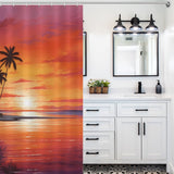 Ocean Dip Tropical Sunset Shower Curtain