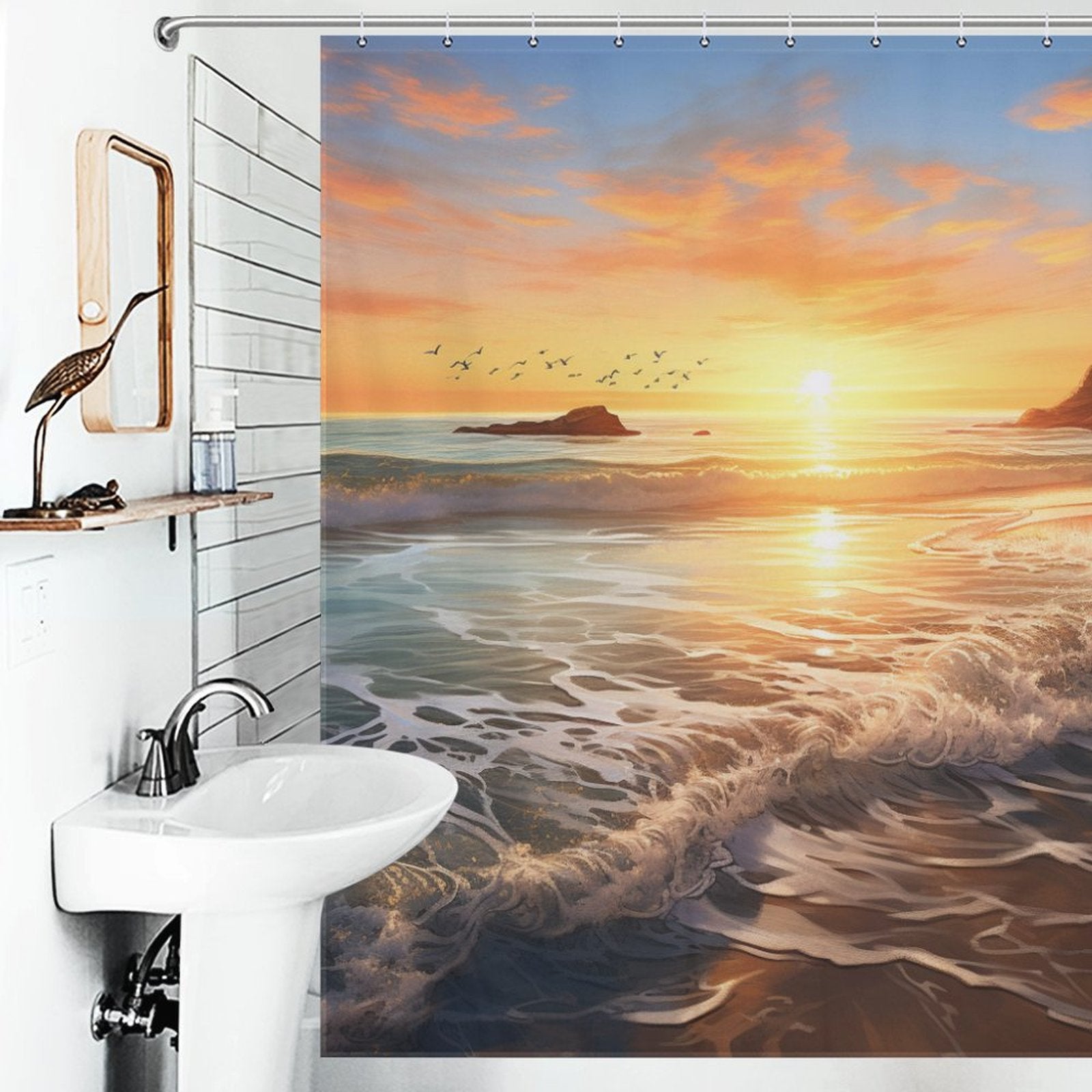 Ocean Sunrise Splendor Beach Shower Curtain