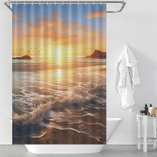 Ocean Sunrise Splendor Beach Shower Curtain