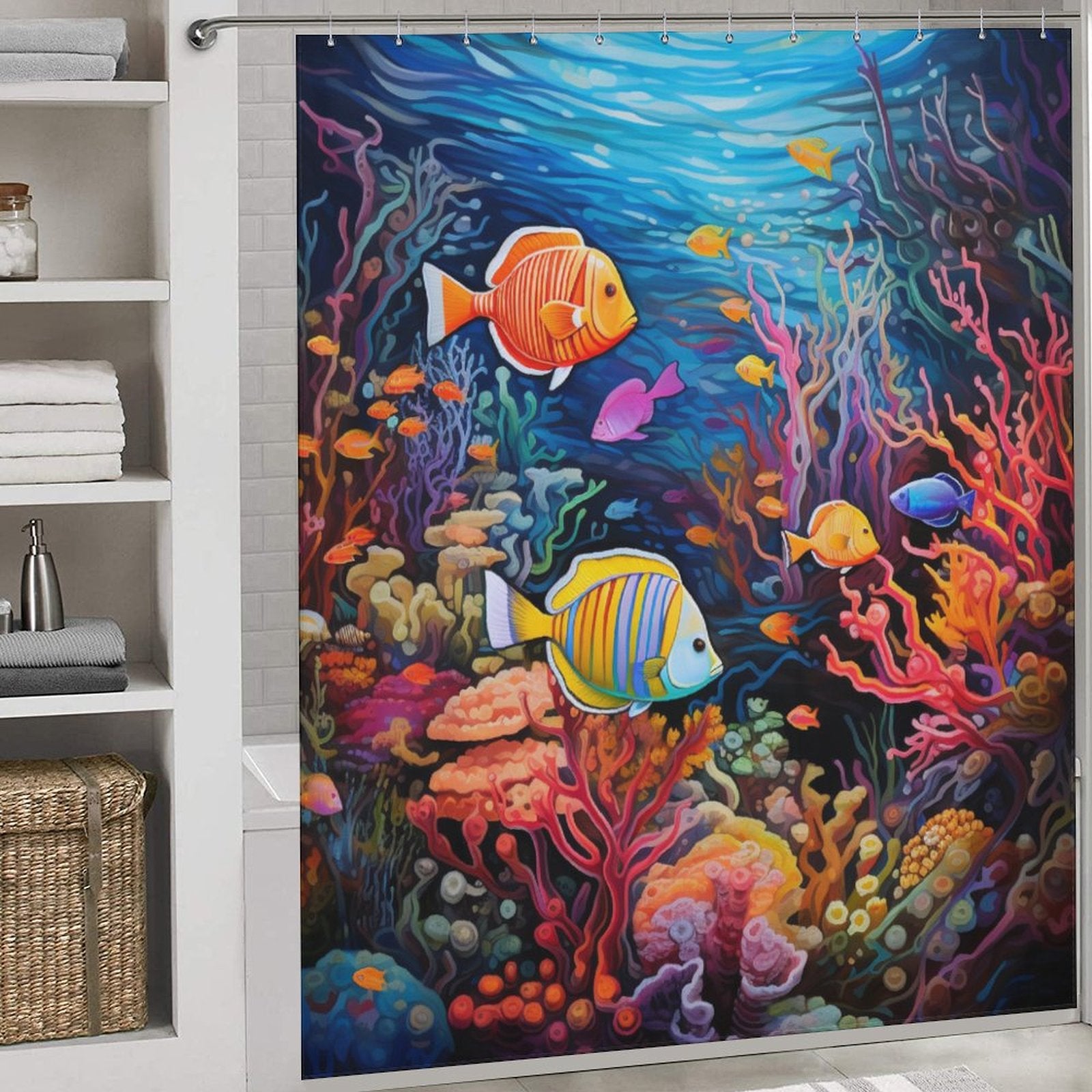 Ocean Wonders Aquarium Shower Curtain