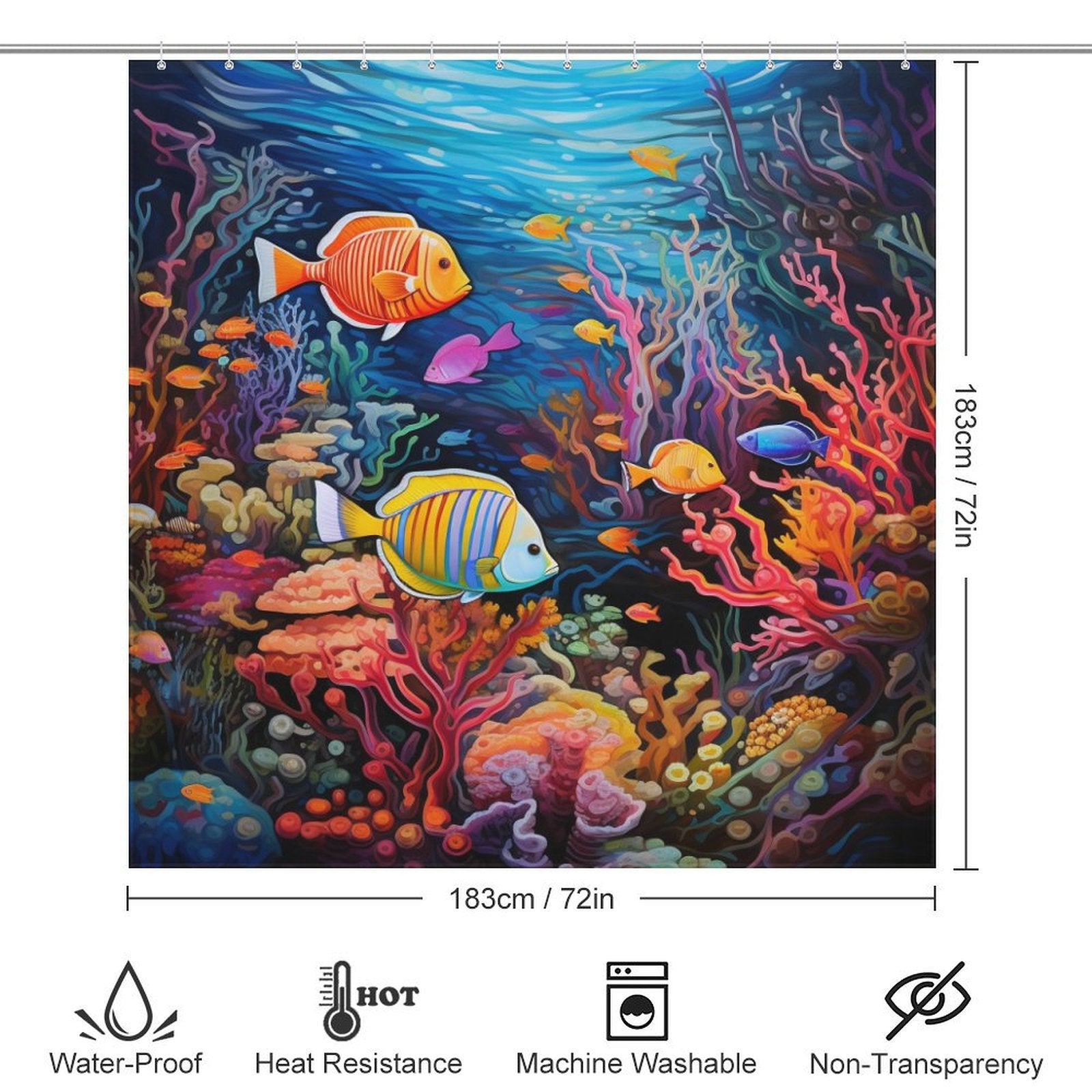 Ocean Wonders Aquarium Shower Curtain