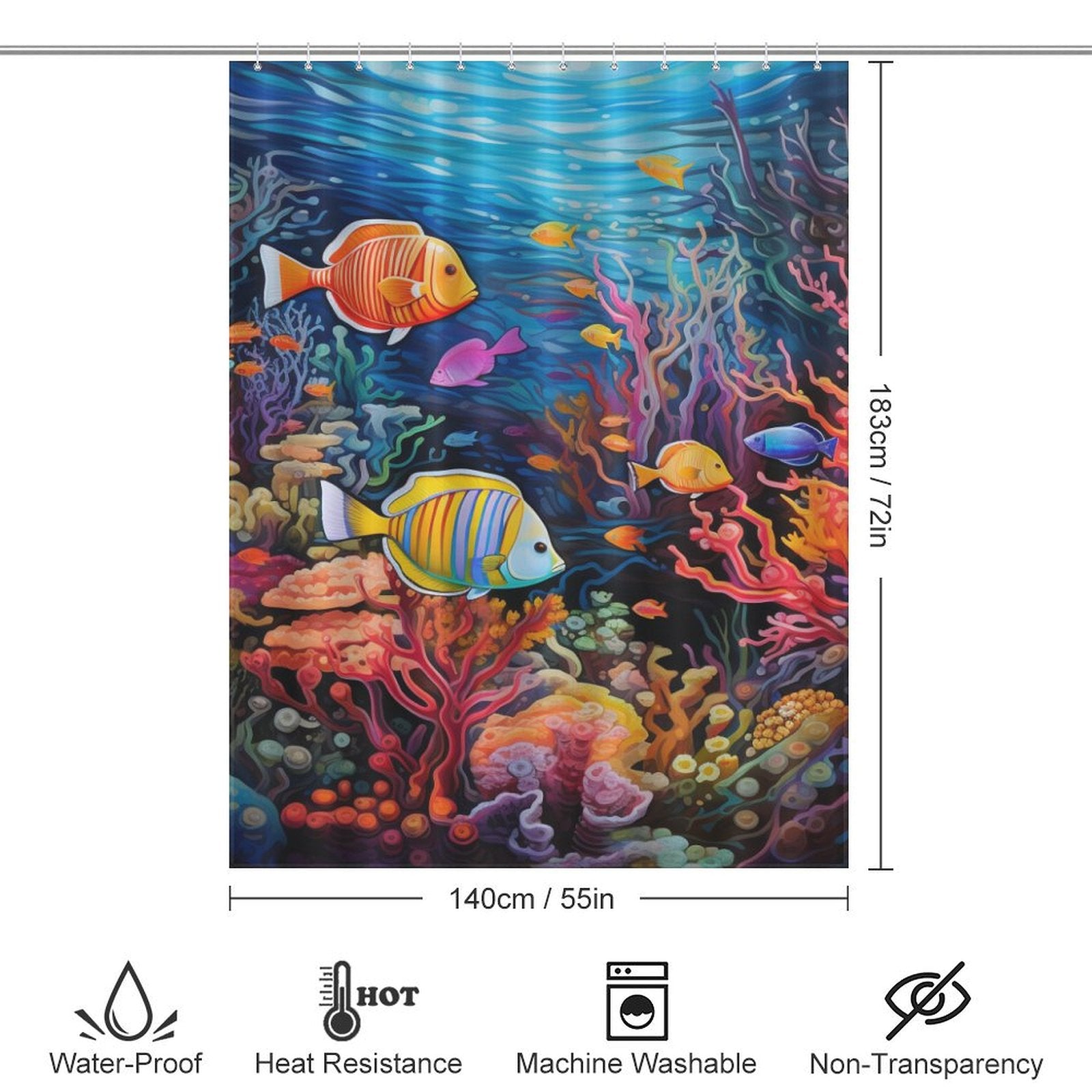 Ocean Wonders Aquarium Shower Curtain