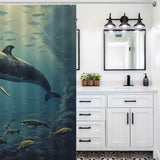 Ocean's Vastness Whale Shower Curtain