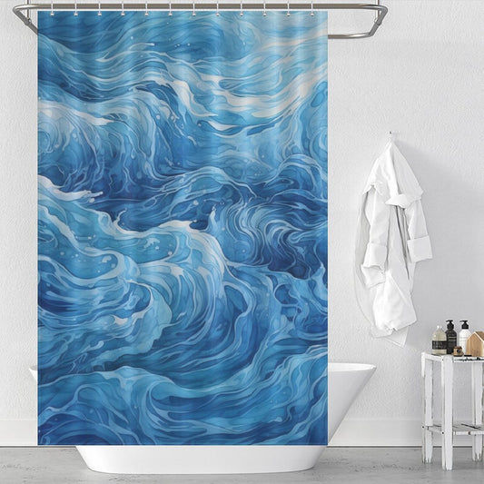 Oceanic Fade Blue Ombre Shower Curtain