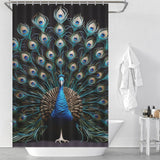 Opulent Peacock Shower Shower Curtain