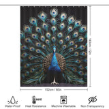 Opulent Peacock Shower Shower Curtain