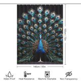 Opulent Peacock Shower Shower Curtain