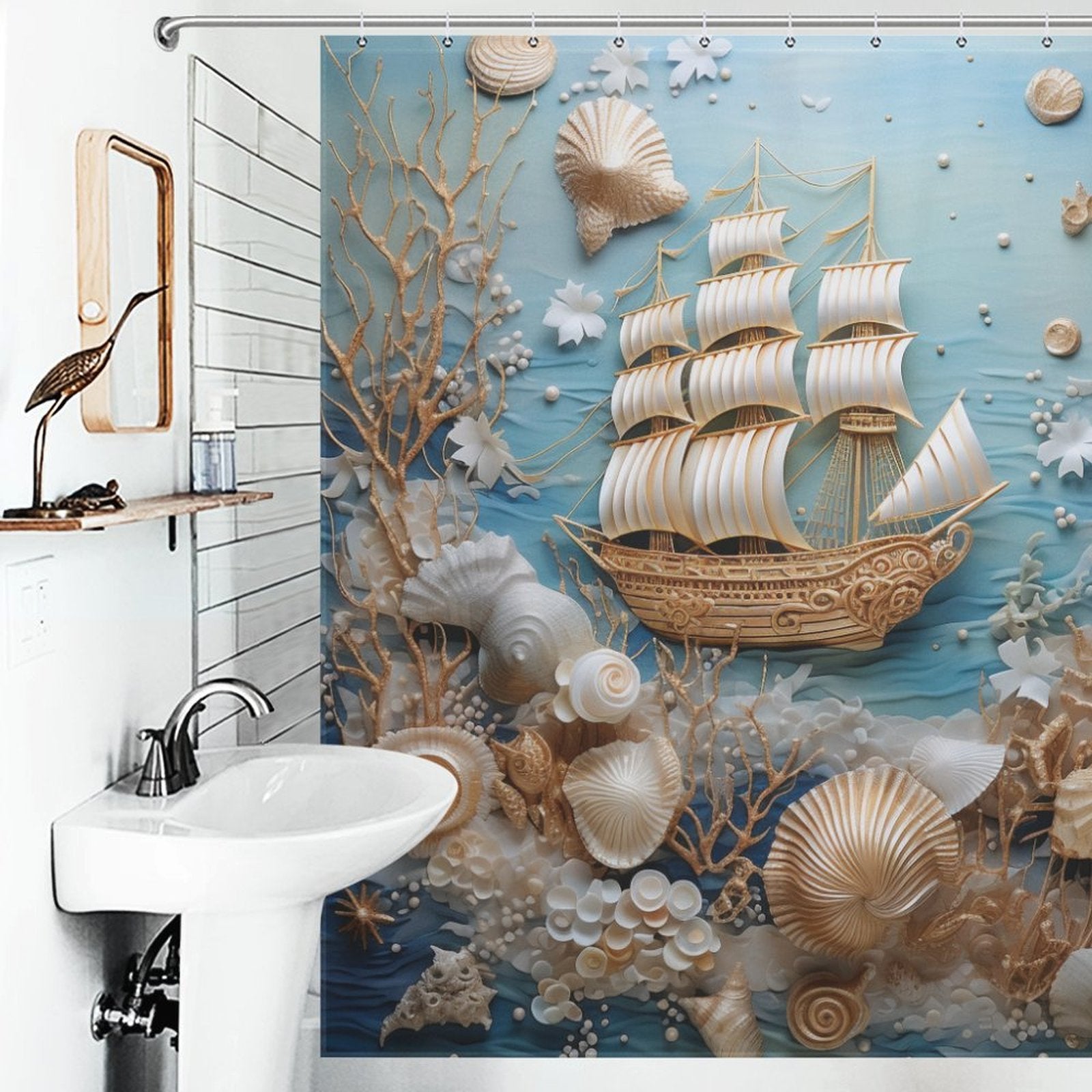 Opulent Pearl Shower Curtain