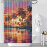 Palm trees Beach Shower Curtain Coastal Charm