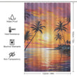 Palm trees  Beach Shower Curtain Shoreline Peace