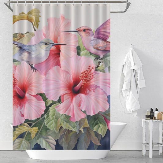 ParadiseDroplets Hibiscus Shower Curtain