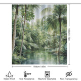 Paradise Canopy Palm Shower Curtain