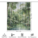 Paradise Canopy Palm Shower Curtain