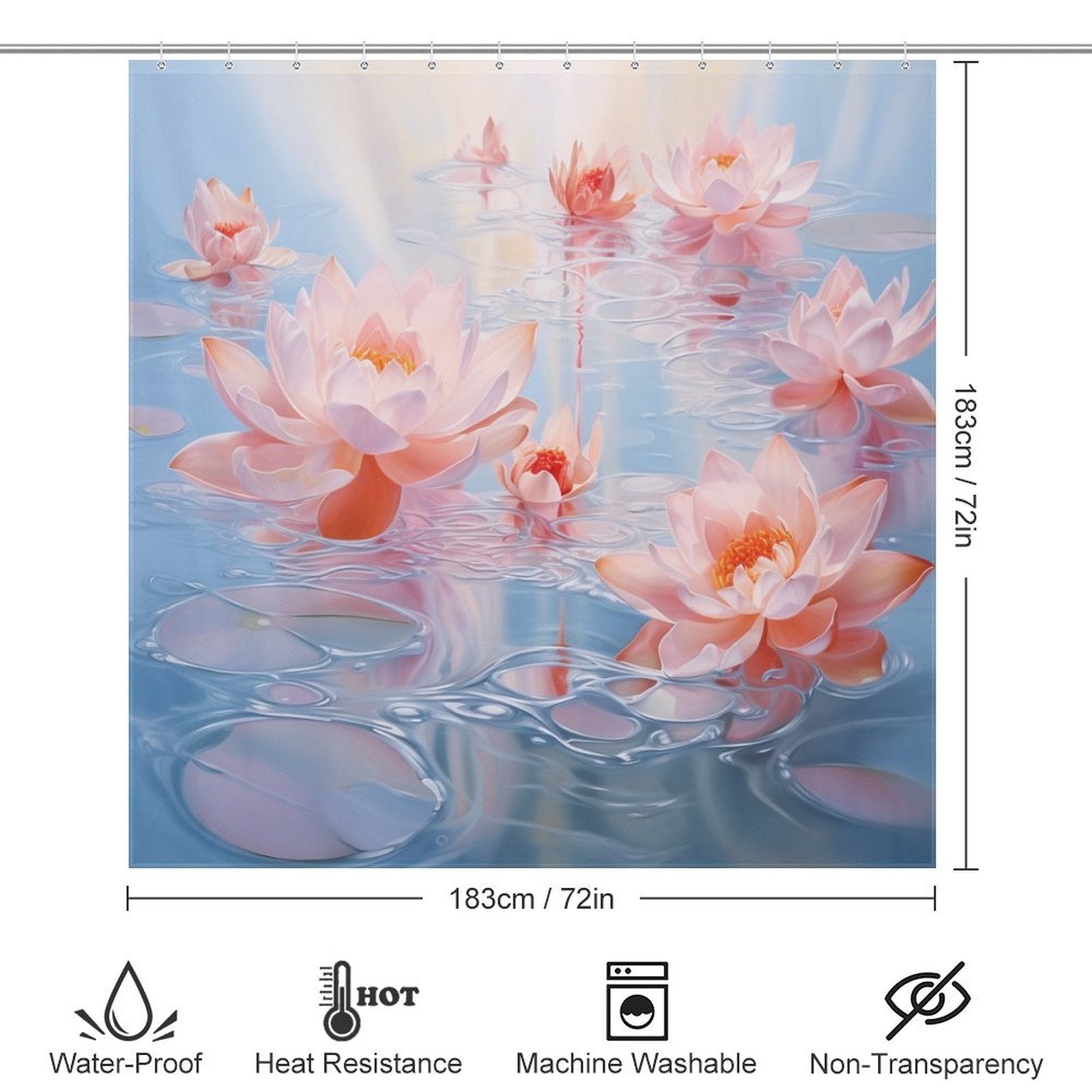 Paradise Lotus Shower Curtain