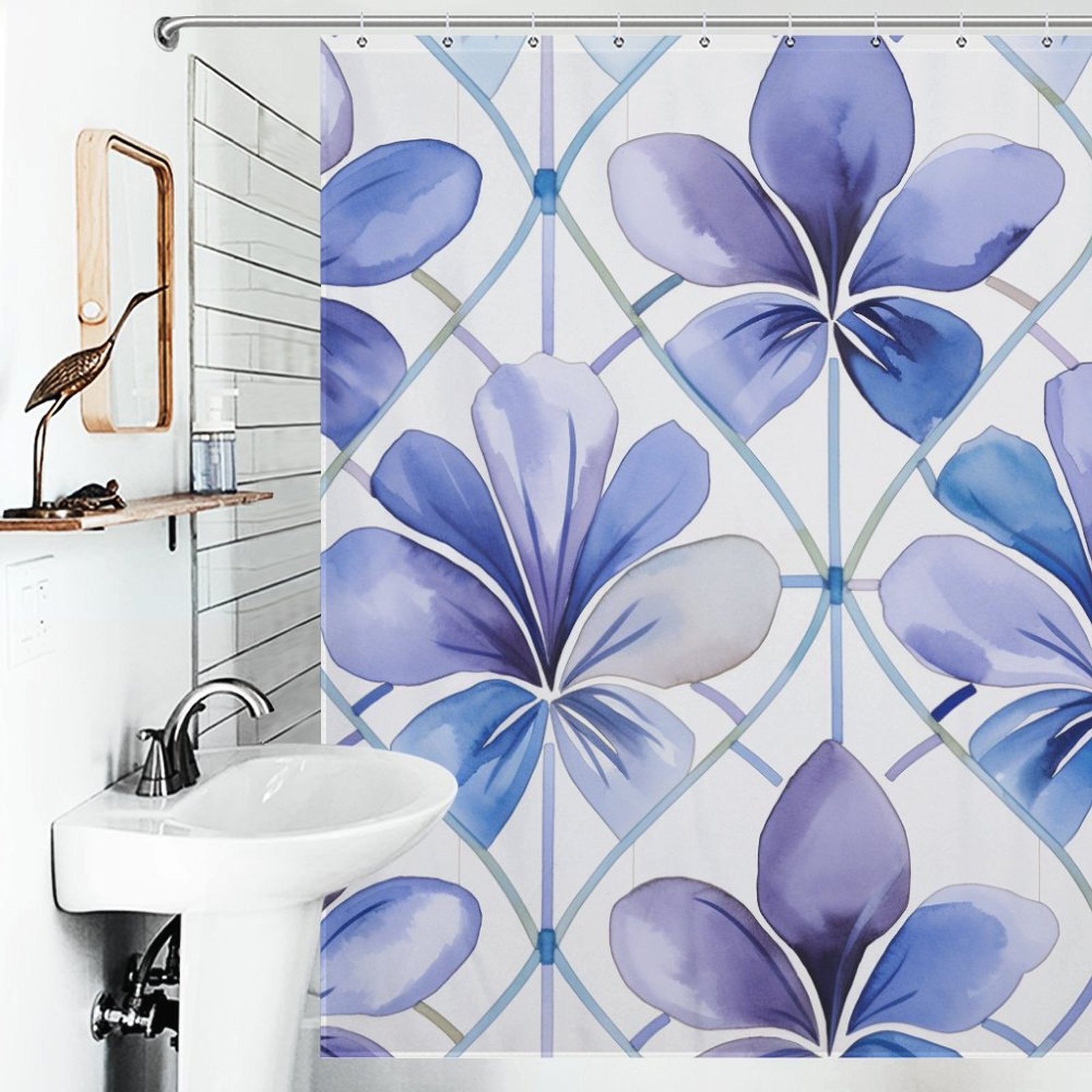 Pastel Luxury Periwinkle Shower Curtain